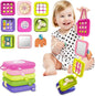 weirtoya Busy Board for 1 Year Old, Toddler Travel Toys for Toddler 1-3 Montessori Toys for 1 Year Old Travel Activities Cube Gifts for Baby Boy Girl My First Montessori Busy Board