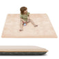 ACOMOPACK 1.3" Thick Baby Play Mat for Floor 50x50"-Memory Foam Water-Repellent Playpen Mat for Tummy Time,Non-Slip Soft Velvet Nursery Rug for Kids,Toddlers,Infants Crawling（Blush）
