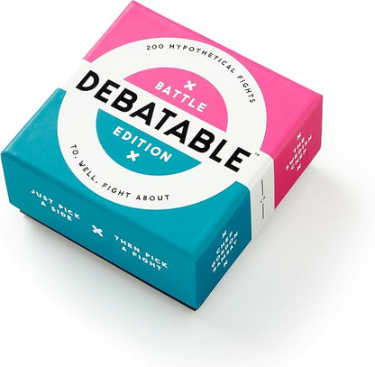 Brass Monkey Debatable Battle Edition – Social Party Game with 400 'Who Would Win in A Fight' Prompts to Argue About, 2+ Players