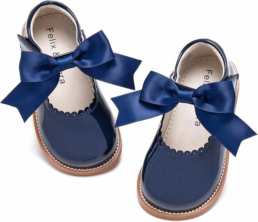 Felix & Flora Toddler Little Girl Mary Jane Dress Shoes - Ballet Flats for Girl Party School Shoes