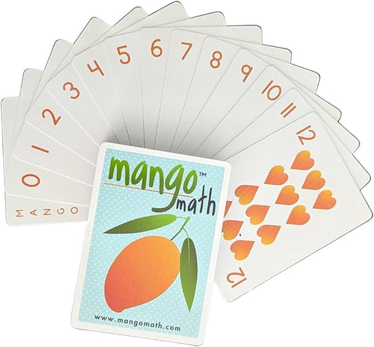 MANGO Math - Playing Cards - Educational Card Game Set of 12 Decks - Fun Learning Cards for Kids - Classroom Activities - Facts Practice Cards - Elementary School Teaching Materials