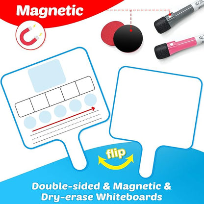Aizweb Phonemic Awareness,Speech Therapy Magnetic Dry Erase Board Phonics Game, Elkonin Box Preschool Kindergarten Classroom Must Have,Letter Sound Science Reading Manipulative Homeschool Supplies