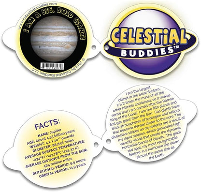 Celestial Buddies Jupiter Buddy | 12" Soft Stuffed Plush, Embroidered Features, Fun Planet Facts Tag for Kids – STEM Learning, Educational Gift, Classroom & Homeschool Science Space Astronomy | 0+