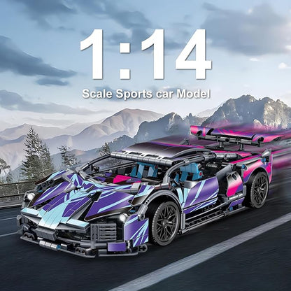 1329 Piece Sports Car Building Blocks Toys Boys or Adults Kits, 1:14 Race Car Model Building Set, Adult Collectible Model Cars Set to Build, STEM Super Cars Sets for Boys Girls Age 6-12, 8-14