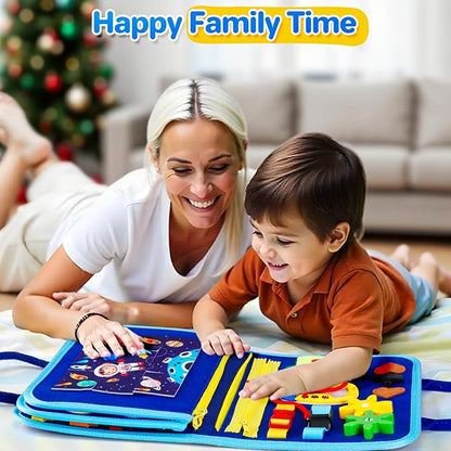 Toddlers Montessori Busy Board Toys for 1 Year Old Boy Gifts, Educational Preschool Learning Travel Toys for Toddlers 1-3, One Year Old Boys Girls 1st Christmas Birthday Gifts Age 1-2-4