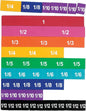 Learning Resources Magnetic Rainbow Fraction Tiles, Visual/Tactile Learning, Soft Foam Magnetic Tiles, 51 Pieces, Ages 6+