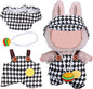 17cm Doll Clothes Set, Premium Jeans & Knitted Sweater Outfit for 17cm 15cm Dolls, Cute Dress Up Fashion, No Doll Included (Black/White, 17cm/15cm)