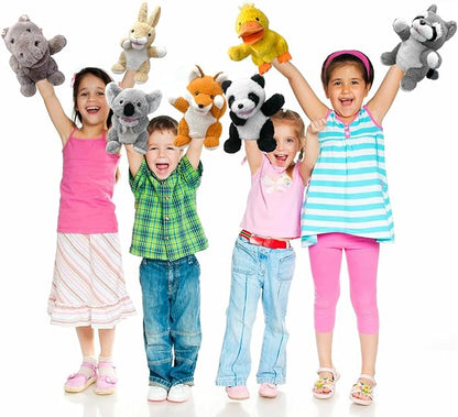 Hand Puppet s Duck Pupp ets,9"Realistic Stuffed Animal Puppe ts for Toddlers Duck Stuffed Puppets for Kids with Movable Mouth,Duck Animal Hand Puppets for Adults Han d Puppets for Toddlers 3
