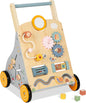 Wooden Baby Walker and Push Toy - Adjustable Height, Montessori Learning Activity Center for Boys and Girls, Toddler Push Walker and Development Toy for Kids 1-3 Years