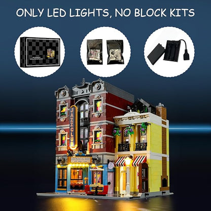 LED Light Kit for Lego 10312 Jazz Club Set, Compatible with Lego 10312 Building Blocks Model(Not Include Blocks Set)