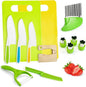Chanking 13 Pieces Kids Safe Knife Set for Real Cooking Child-Friendly Plastic Chef Tools Montessori Kitchen Toys for Toddlers with Bright Colors Gifts for Boys and Girls