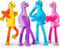 4Pcs Dinosaur Stocking Stuffers Airplane Travel Toys for Toddlers Kid Boys Girls Year Old Age 3+ Sensory Suction Tube ADHD Autism Road Trip Car Activities Essential Pop Fidget Toys Autistic Kid Gift