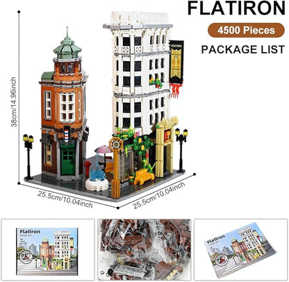 Flatiron Building Set - New York City Architecture Construction Kit, Famous Landmarks American Street View Model,Collectible Building Bricks Toys for Adults and Teens - 4500 Pieces