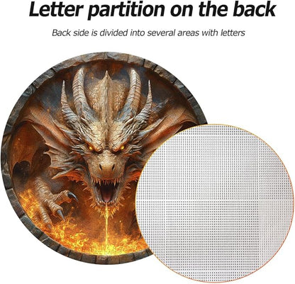 Bgraamiens 1000 Piece Jigsaw Puzzle - Dracarys Fantasy Dragon Art for Adults - Challenging Fire-Breathing Creature Puzzle for Game Room Wall Decor & Gifts