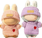 2 Sets for Clothes 17cm/15cm Outfits (4 Pieces) Accessories Handcrafted Crochet Doll Clothes for Fashion Designer Ropa Collection with Hats & Sweater Pink & Purple