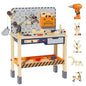 BIERUM Kids Tool Bench - Wooden Toddler Tool Bench Set with Realistic Tools, Workbench for Kids Ages 3+, Pretend Play Construction Workshop for Toddlers, Educational Toy Gift for Boys and Girls