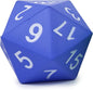 KESS Giant D20 Foam Dice: Oversized 20-Sided Dice for RPG and Collectors - 6 Vibrant Colors, Perfect for Outdoor Fun in Backyard, Pool, Beach. Ages 6+ (Blue)