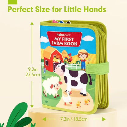 hahaland Busy Book for Toddlers 1-3 - Montessori Toys Busy Board for 1 Year Old Boy Gifts Girl Toys Educational Learning Quiet Activity Books Travel Toy One Year Old Birthday Christmas Toddler Gifts