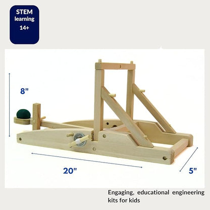 PATHFINDERS STEM Kit – Medieval Catapult kit| Trebuchet Science Kits for Kids Age 8-10 10-14 | stem Kits for Kids Age 12-14 Physics Toys | Kids Engineering kit | Learning Resource