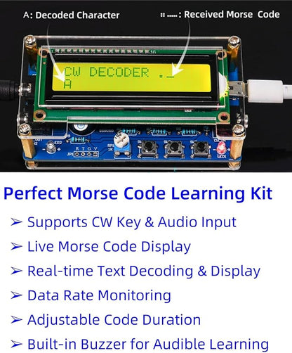 DIY Morse Code Trainer Soldering Practice kit, Complete Soldering Project kit with Components, PCB & Enclosure, Perfect for Electronics Enthusiasts & Beginners