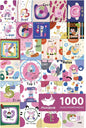 MOMIBOOK Puzzles for Adults 1000 Piece Jigsaw Puzzles of Cat Meow Language Dopamine, Painting Image Difficult Challenging Hard Impossible Puzzle, Funny Toys & Games Christmas Birthday Gifts