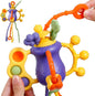 Baby Toys 6 to 12 Months Airplane Travel Essentials| Car Seat Toy-Baby Teether Mittens with Rattle Toys for 1 Year Old Boy Girl Easter Basket Stuffers Toddler Sensory Toys for Kids with Autism