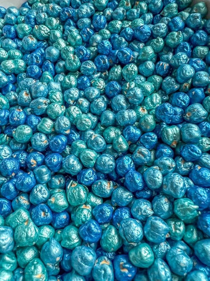 Colored Chickpeas for Sensory Play and Sensory Bins - Many Different Seasonal Colors (2 Cups, Ocean)