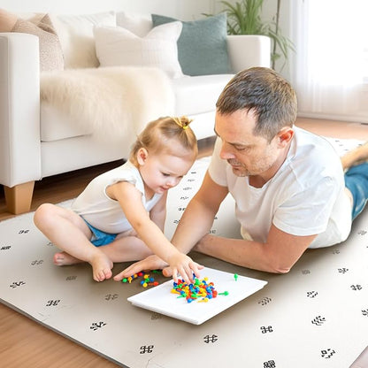 Extra Large Baby Play Mat - 4FT x 6FT Non-Toxic Foam Puzzle Floor Mat for Kids & Toddlers (Bohemia Handmade Pattern)