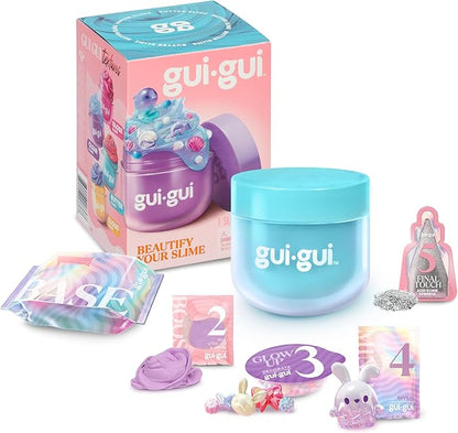 Gui Gui Scented Slime 2-Pack Bundle, Butter & Cloud, 5 Step DIY Process to Customize Your Ultimate Slime Glow-Up, Resealable and Reusable Container, ASMR Experience