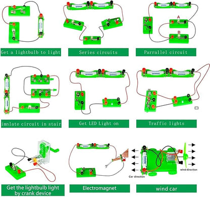 OSOYOO Kids Electricity Science Kit,Hands-on Electricity and Magnetism Experiments for Kids