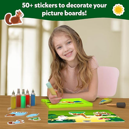 Skillmatics Sand Art Activity - Mess-Controlled DIY Animal Craft Kit with 50+ Colorful Stickers, Creative Arts & Crafts for Kids, Fun Hands-On Activity, Christmas Gifts for Ages 4, 5, 6, 7, 8, 9, 10
