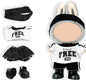 4-Piece Clothes for 17cm Doll, Outfit Set with Sport-Style Headband, Top, Pants, Shoes, Stylish Adorable Dolls Accessories for Display & Dress-Up (No Doll)