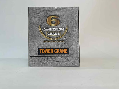 Mini Tudou 50.4 inch Tall 2.4GHz Remote Control Tower Crane,6 Channel Remote Control Construction Crane Toy 680°Rotation Lift Model with Tower Light & Sound for Boys