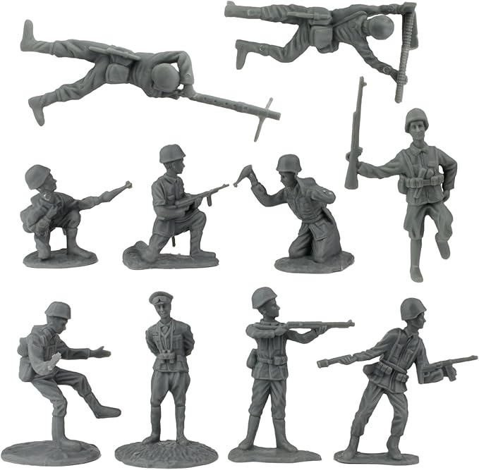 BMC WW2 D-Day Plastic Army Men - Invasion of Normandy 114pc Boxed Playset