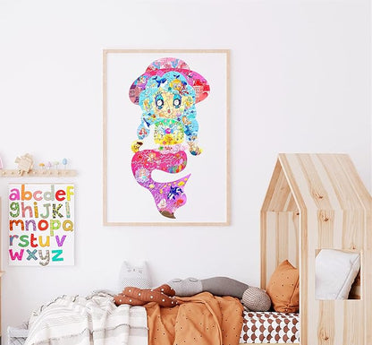 Puzzles for Kids Ages 4-6,4-8,8-10, 70 Piece Mermaid Shaped Kids Puzzles Jigsaw Puzzles Birthday Party Favors Gift for Kid Girls Age 4 6 7 8 Learning Educational