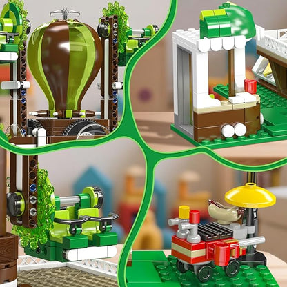 Mould King Nature-Tree Big Windmill Building Set, 2148+ Pcs Creative Amusement Park Swing Ride Model Kit, STEM Construction City Building Engineering Toy, Collectible Gift for Teens, Adults