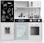 Best Choice Products Pretend Play Kitchen Wooden Toy Set for Kids w/Realistic Design, Telephone, Utensils, Oven, Microwave, Sink - White