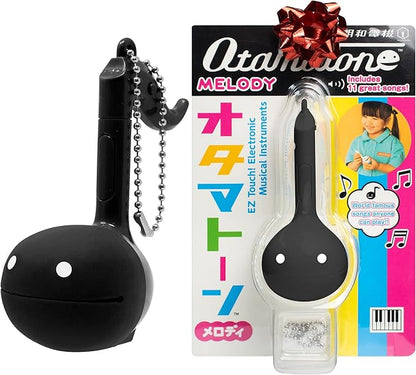 Otamatone [Melody Series] Japanese Electronic [Mini Size] Musical Instrument [11 Pre-Programmed Songs] Portable Synthesizer from Japan by Cube/Maywa Denki [English Instruction], Black
