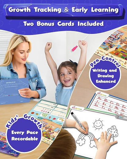 Search and Find Book, and Handwriting Practice & Tracing Books for Kids 3-8 - 50+ Travel Games for Car and Airplane, Preschool Learning Activities, Kindergarten Workbooks, Gift for Kids