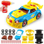 Construction Toys for Boys Age 3-8, Take Apart Toy Car Racing, 30 Pieces Building Toys with Electric Drill, Build Your Own Car with Realistic Sounds & Lights, STEM Gifts Kids (4 Spare Screws)