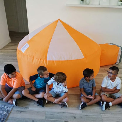 The Original Patented AirFort - Build A Fort in 30 Seconds, Inflatable Fort for Kids, Play Tent for 3-14 Years, A Playhouse Where Imagination Runs Wild, Fan not Included (Creamsicle Orange)