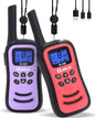 Walkie Talkies for Kids, Toys for Age 5-13 Girls LED Flashlight, VOX, Rechargeable, Easy to Use Kids Walkie Talkies, Christmas Birthday Gifts Indoor and Outdoor Toys (1Red1Purple)