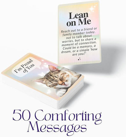 CATCHYOURDREAMS Cats for Comfort - 50 Inspirational Affirmations and Positive Activities for Healing and Peace - Stress Relief and Mindfulness Grief Cat Bereavement Sympathy Gift for Women