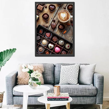 Tucocoo Chocolats Box Jigsaw Puzzle 1000 Pieces Puzzles for Adults, Coffee Cup Art Jigsaw Puzzles for Challenging Family Activity Games 27 x 20 inches DIY Handwork Puzzle for Home Decor Gifts