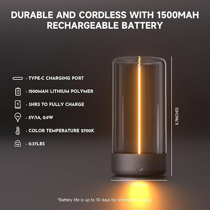 AUGE LIGHT Mini Minimalist Table Lamp Cordless LED Desk Lamp Rechargeable Modern Night Lights Portable Nightstand Lamps Unique Ambient Light Mood Lighting for Bedroom, Beside, Nursery