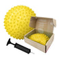 Edushape Original Sensory Ball for Baby - 7" Deflated with Pump, Transparent Yellow, Enhances Gross Motor Skills for Kids 6 Months & Up
