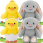 MaoGoLan 4 Pack Bunny Stuffed Animals Chick/Duck Plush for Kids Party Favors, Medium Stuffed Animals Bulk for Birthday Baby Shower Decorations Girls Boys Toddlers