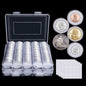 240 Pieces 30mm Coin Capsules Coin Holders for Collectors, with Foam Gasket and Plastic Storage Organizer Box, 5 Sizes (17/20/25/27/30mm) Coin Case for Coin Collection Supplies