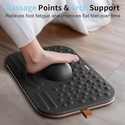 Balance Board For Standing desk|2-in-1 Dual-Sided Balance trainer & Anti-Fatigue Standing Mat| 360-Degree Wobble Board For Home Gym,Office