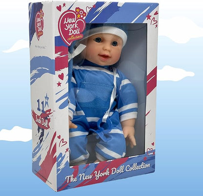The New York Doll Collection 11 inch Soft Body Baby Doll in Gift Box - 11" Baby Doll Toy for Kids, Boys, Girls and Toddlers - Baby Doll Pacifier Accessory Included
